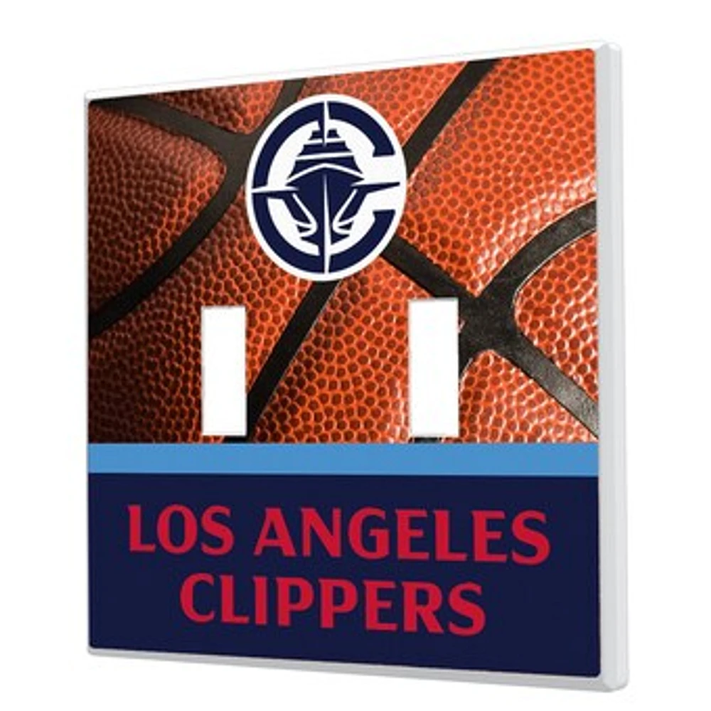 Keyscaper LA Clippers Basketball Design Double Toggle Lightswitch Plate