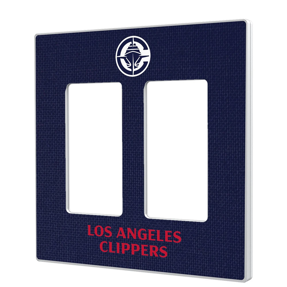 Keyscaper LA Clippers Solid Design Double Rocker Lightswitch Plate