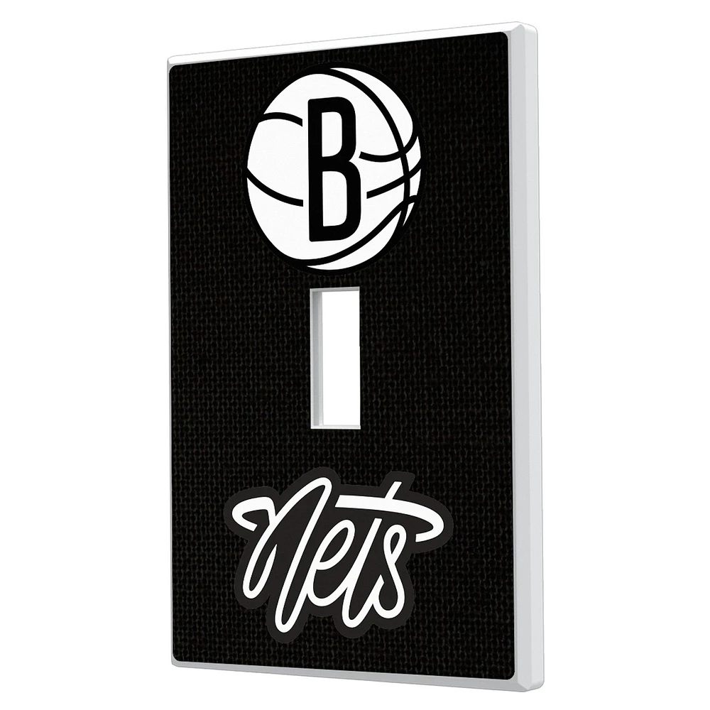 Keyscaper Brooklyn Nets Solid Design Single Toggle Lightswitch Plate