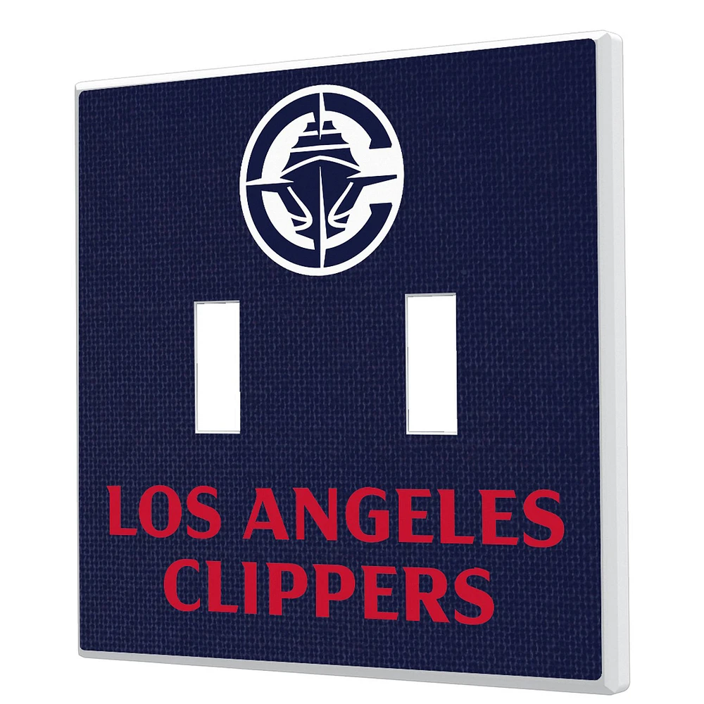 Keyscaper LA Clippers Basketball Design Double Toggle Lightswitch Plate