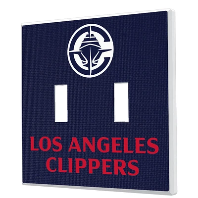 Keyscaper LA Clippers Basketball Design Double Toggle Lightswitch Plate