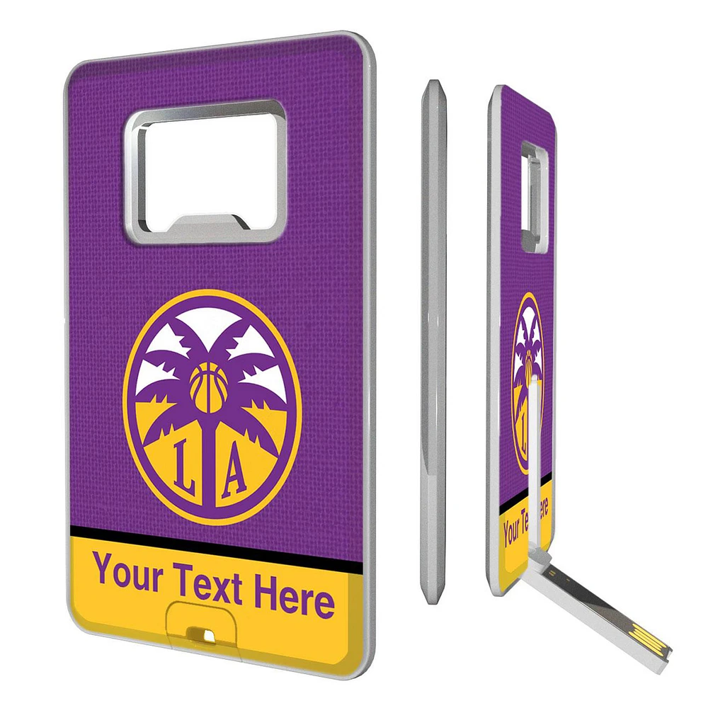 Los Angeles Sparks Personalized Credit Card USB Drive & Bottle Opener