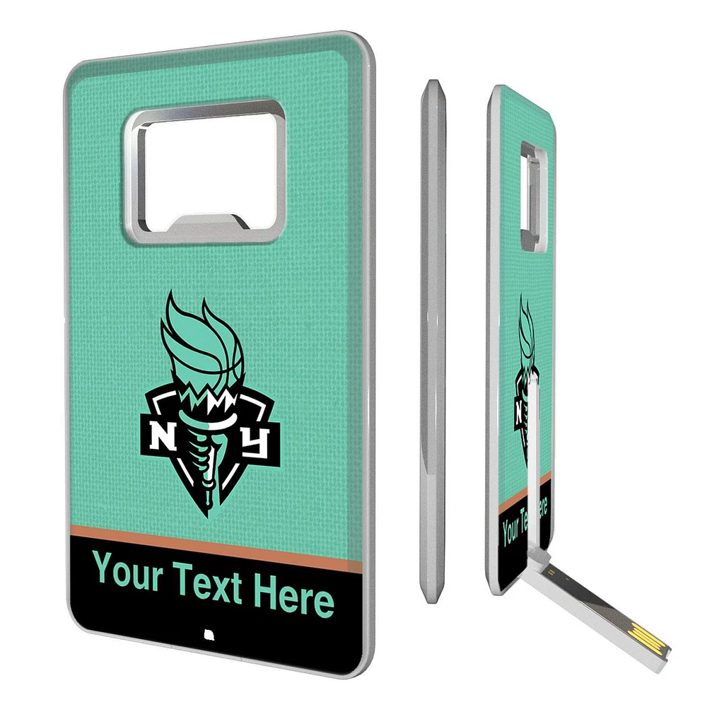New York Liberty Personalized Credit Card USB Drive & Bottle Opener