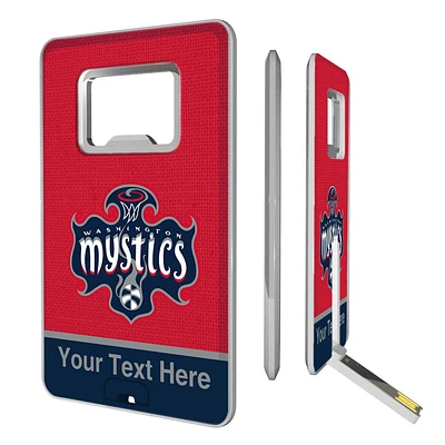 Washington Mystics Personalized Credit Card USB Drive & Bottle Opener