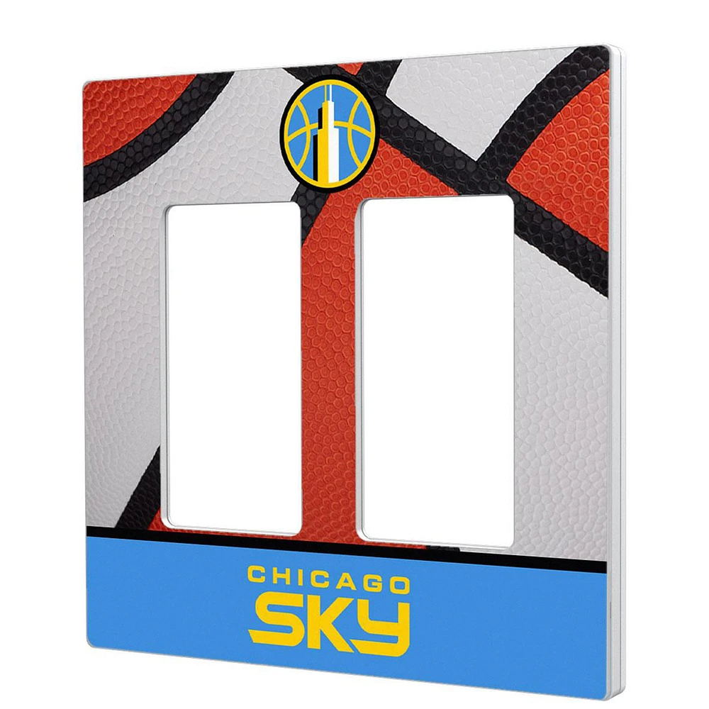 Chicago Sky Basketball Double Rocker Lightswitch Plate