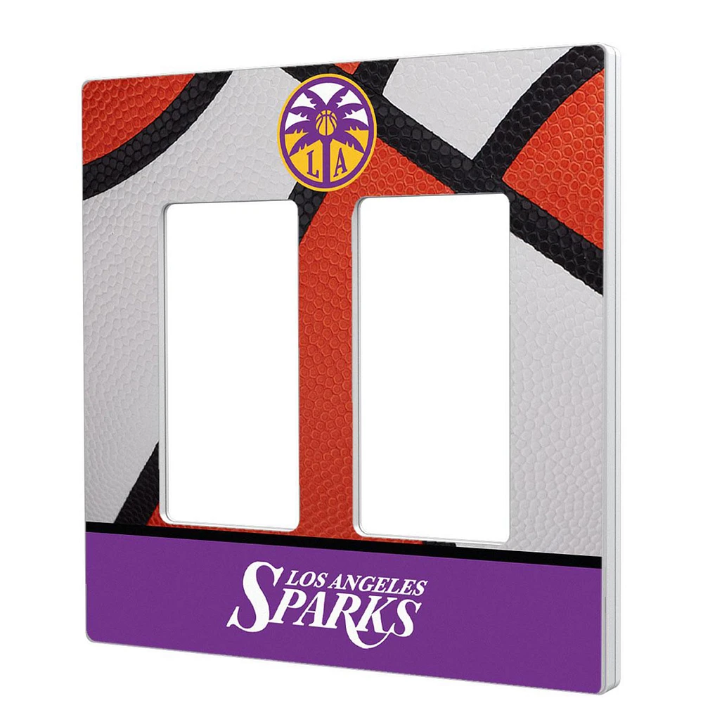 Los Angeles Sparks Basketball Double Rocker Lightswitch Plate