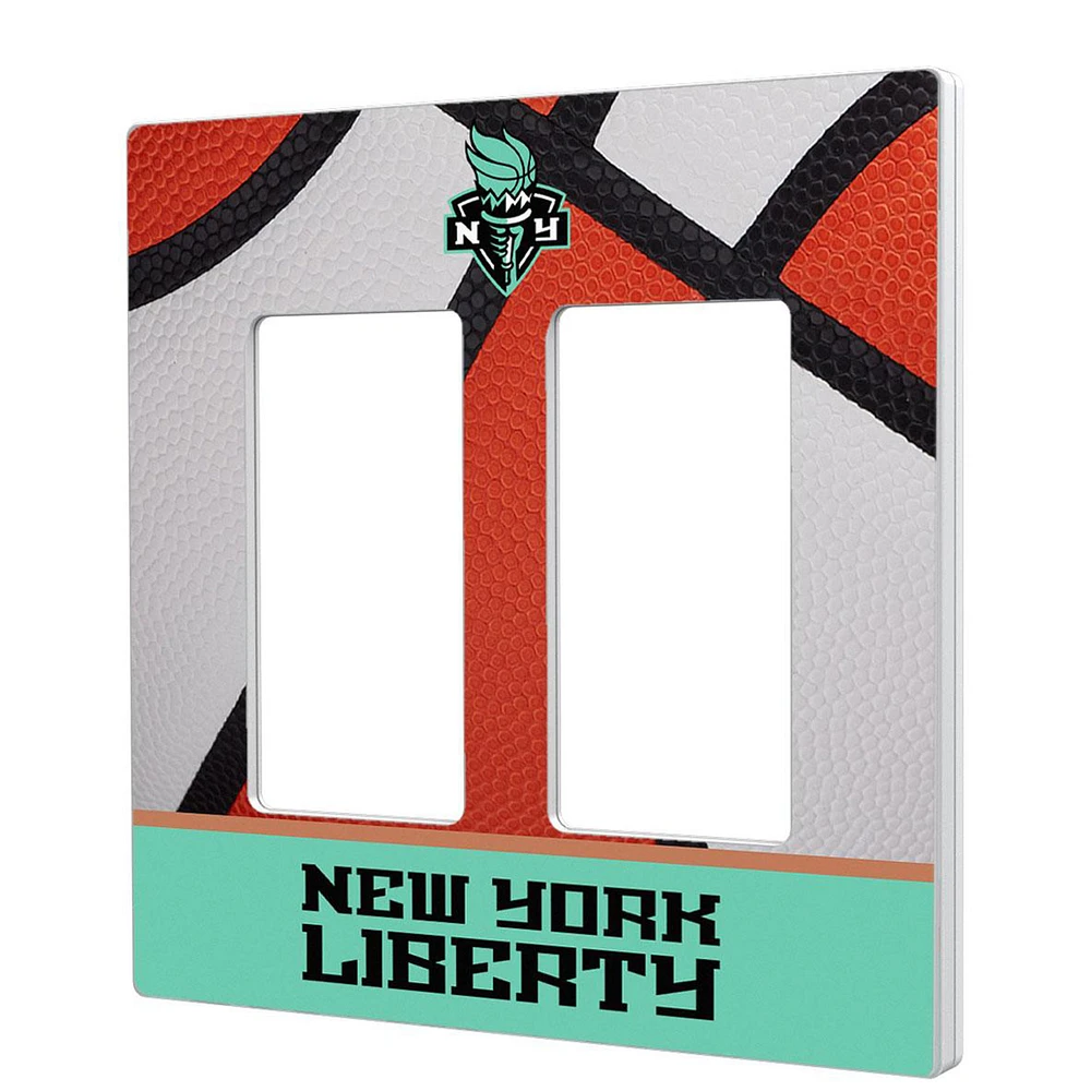 New York Liberty Basketball Double Rocker Lightswitch Plate