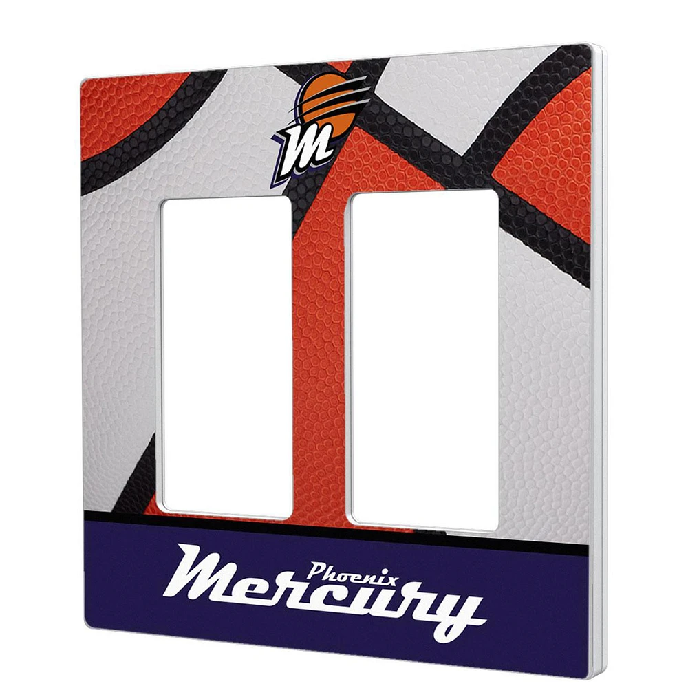 Phoenix Mercury Basketball Double Rocker Lightswitch Plate