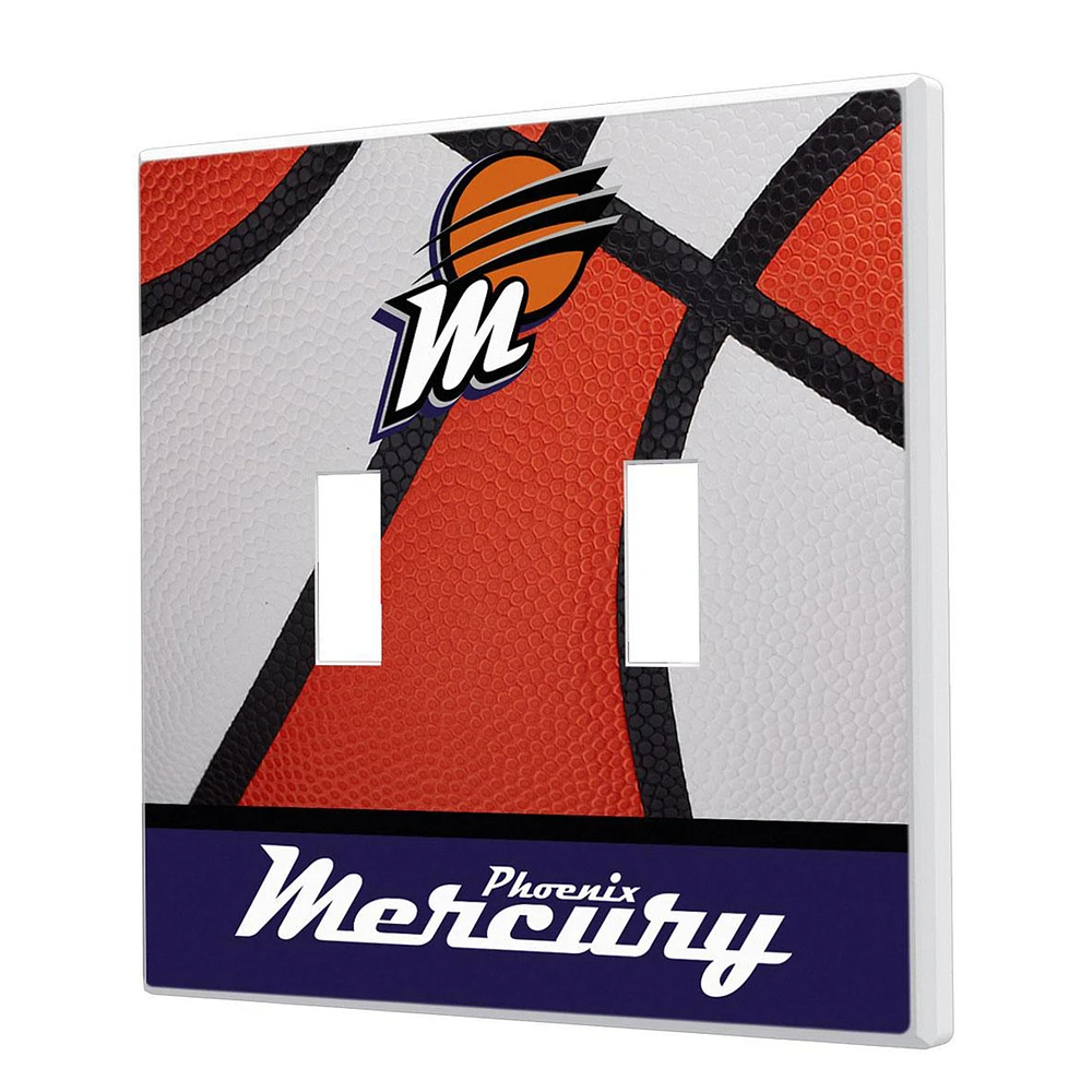 Phoenix Mercury Basketball Double Toggle Lightswitch Plate