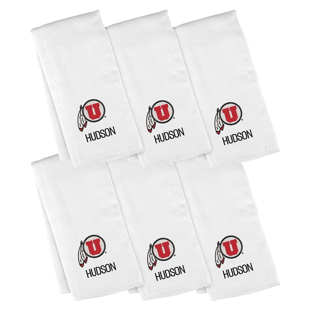 Infant Utah Utes Personalized Burp Cloth 6-Pack