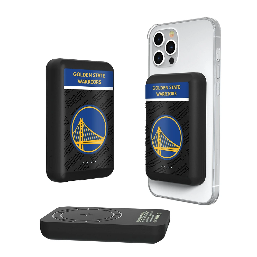 Golden State Warriors Endzone Design 5000mAh Wireless Mag Power Bank