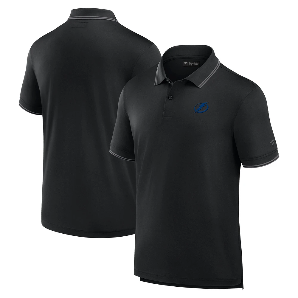 Men's Fanatics Black Tampa Bay Lightning Front Office Pique Polo