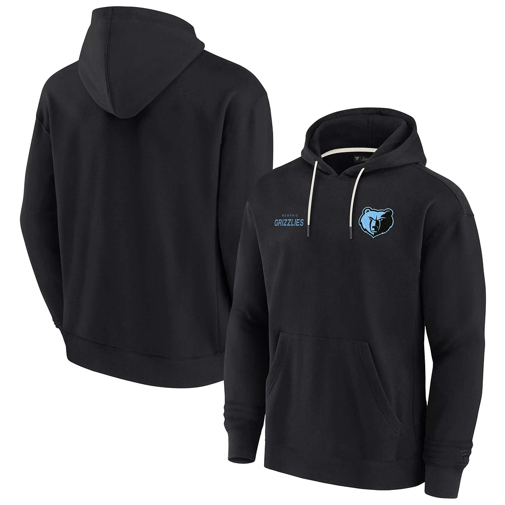 Unisex Fanatics Black Memphis Grizzlies Elements Super Soft Fleece Pullover Hoodie