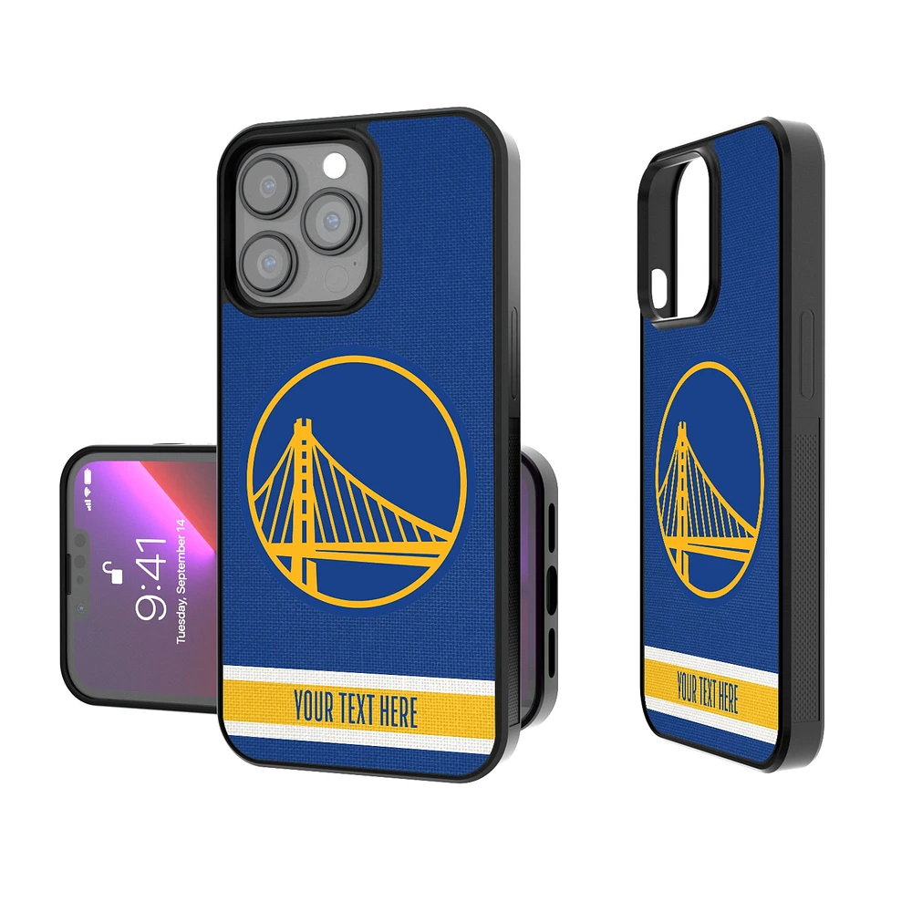 Golden State Warriors Personalized Stripe Design iPhone Bump Case