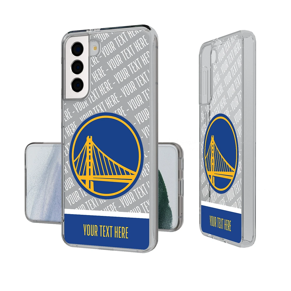 Golden State Warriors Personalized Tilt Design Galaxy Clear Case