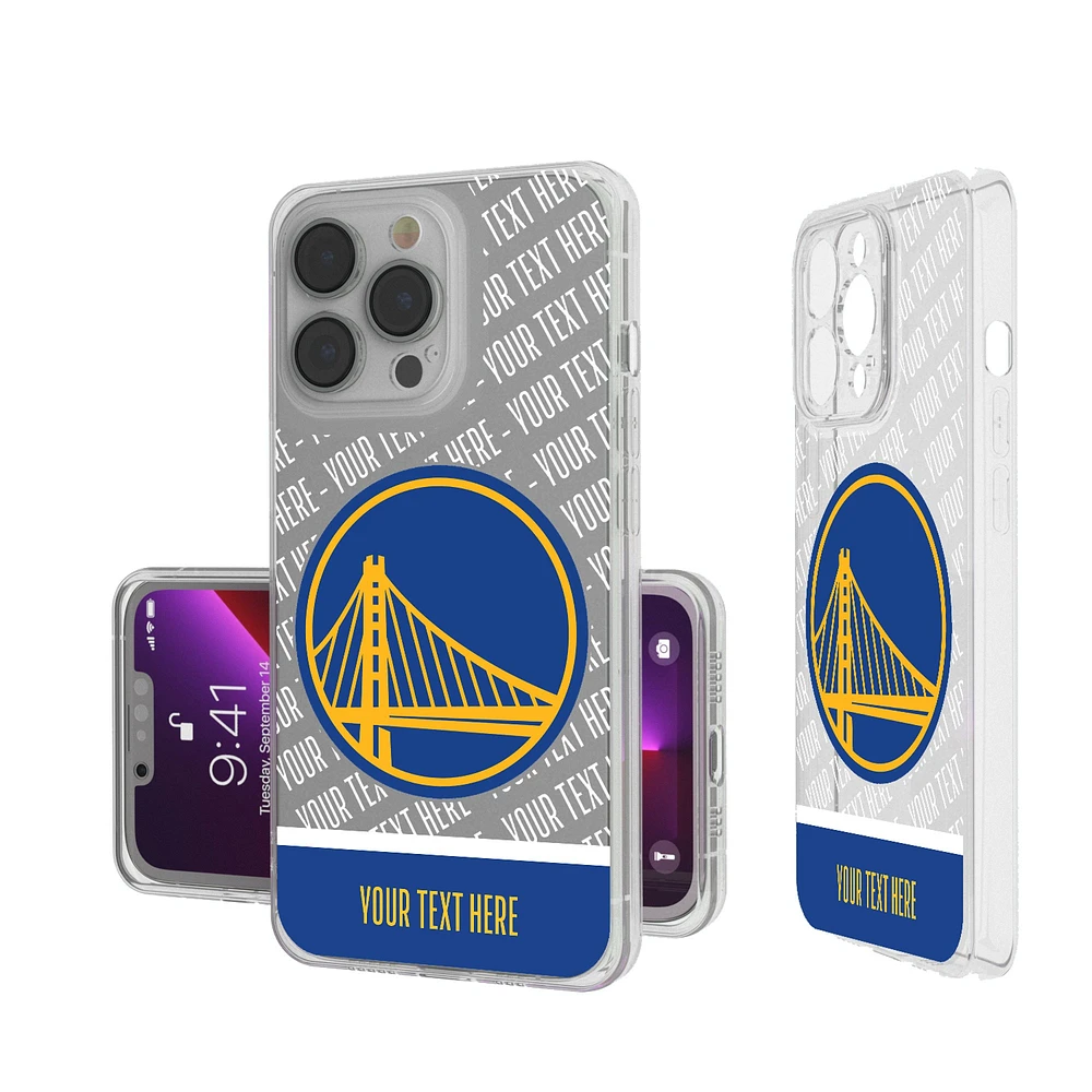 Golden State Warriors Personalized Tilt Design iPhone Clear Case
