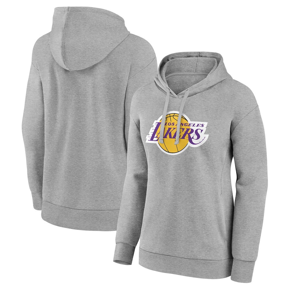 Women's Gray Los Angeles Lakers Alternate Logo Pullover Hoodie