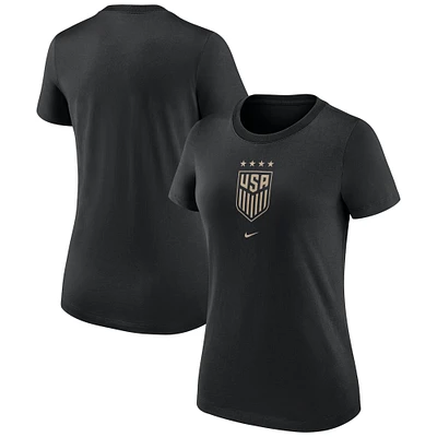 Women's Nike Black USWNT Crest T-Shirt
