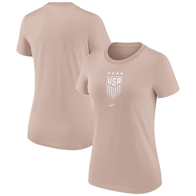 Women's Nike Tan USWNT Crest T-Shirt