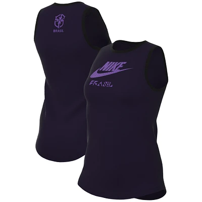 Women's Nike Navy Brazil National Team Futura Tank Top