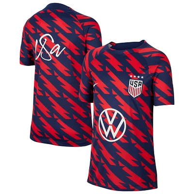 Youth Nike Red USWNT 2023/24 Academy Pro Performance Pre-Match Top