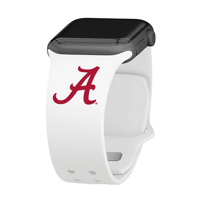 White Alabama Crimson Tide Logo Silicone Apple Watch Band