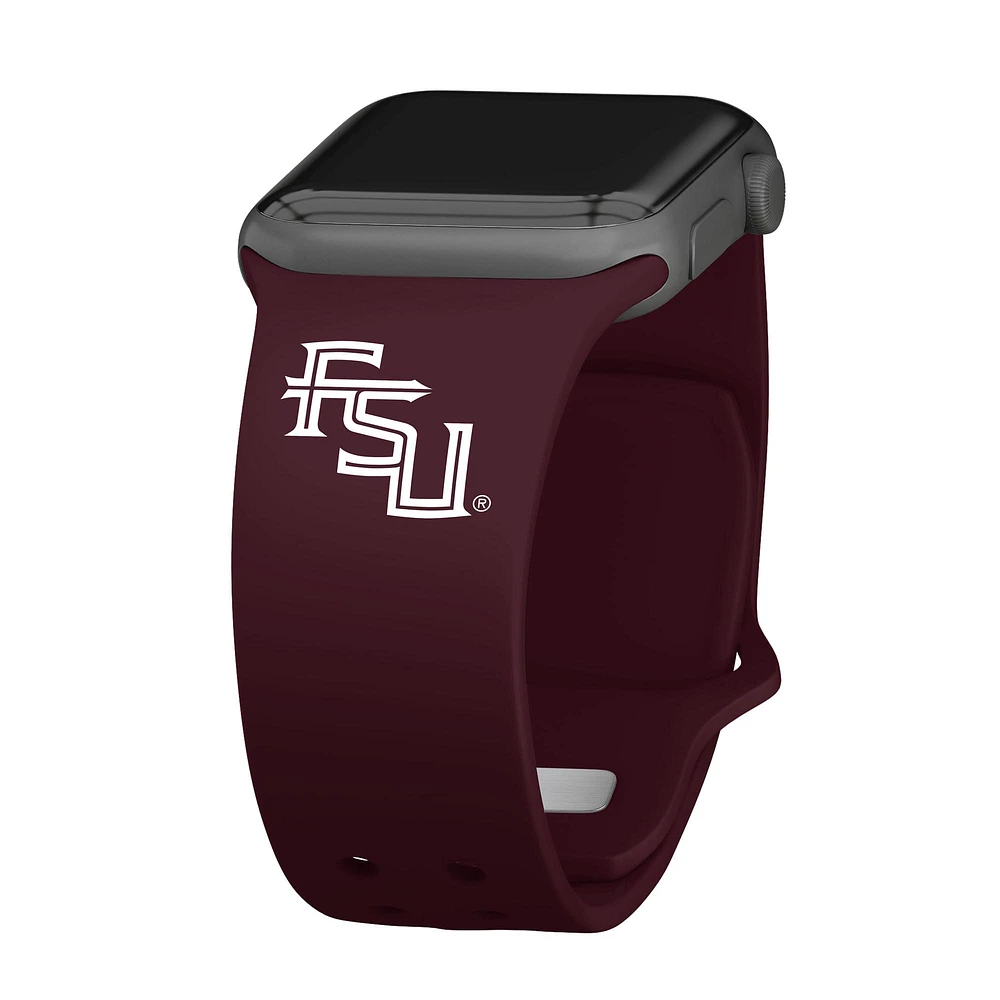 Garnet Florida State Seminoles Logo Silicone Apple Watch Band