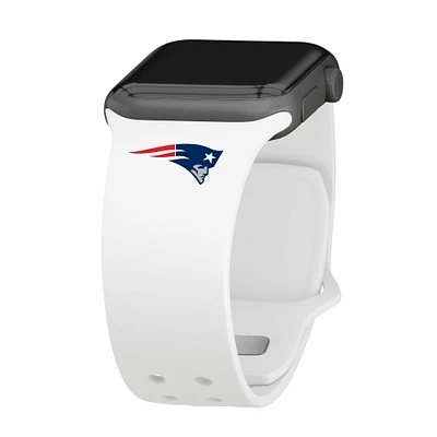 White New England Patriots Logo Silicone Apple Watch Band