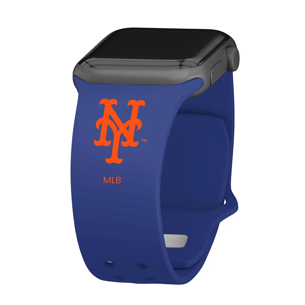 Blue New York Mets Logo Silicone Apple Watch Band