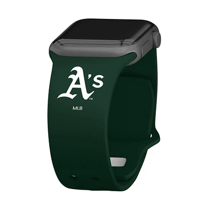 Green Athletics Logo Silicone Apple Watch Band