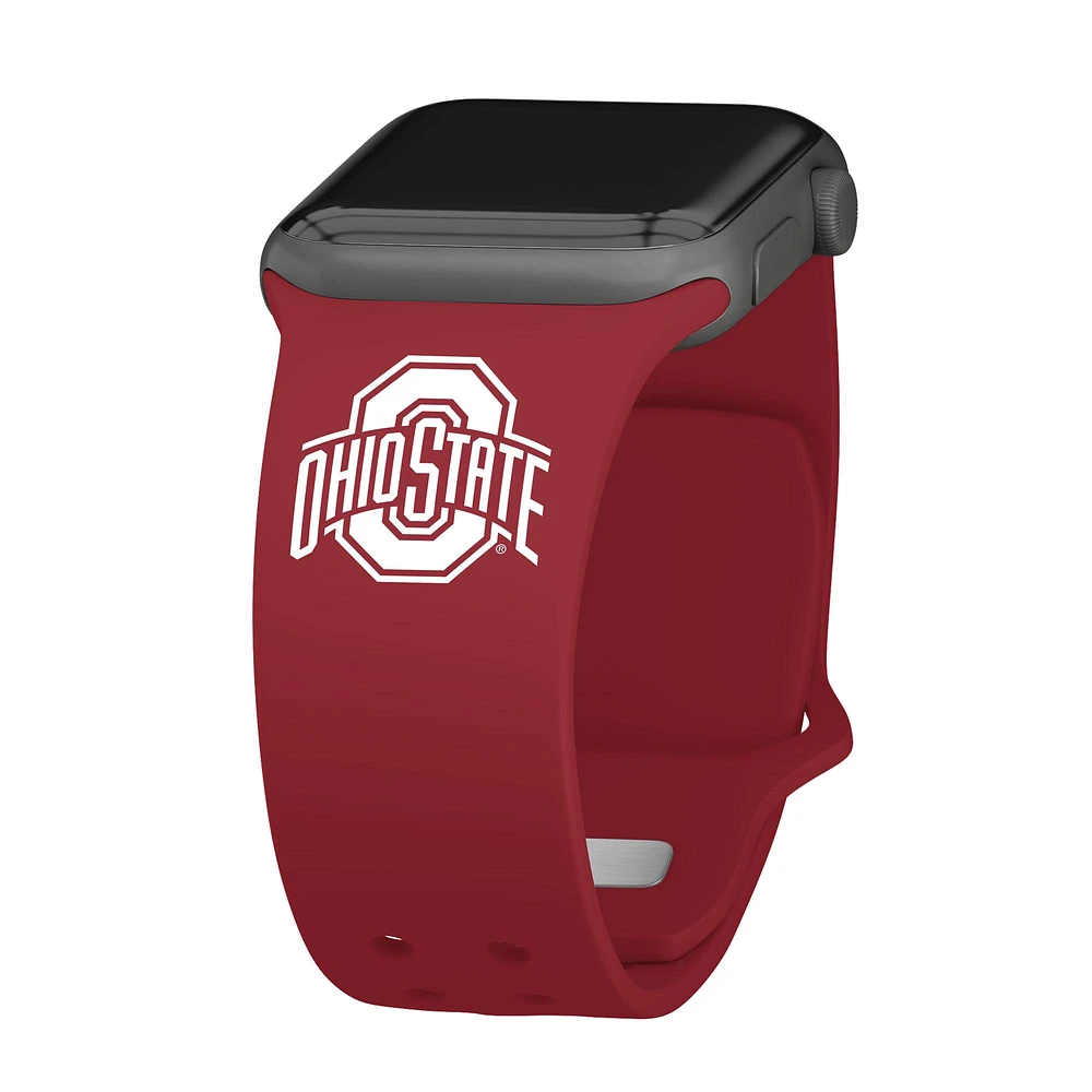 Scarlet Ohio State Buckeyes Logo Silicone Apple Watch Band