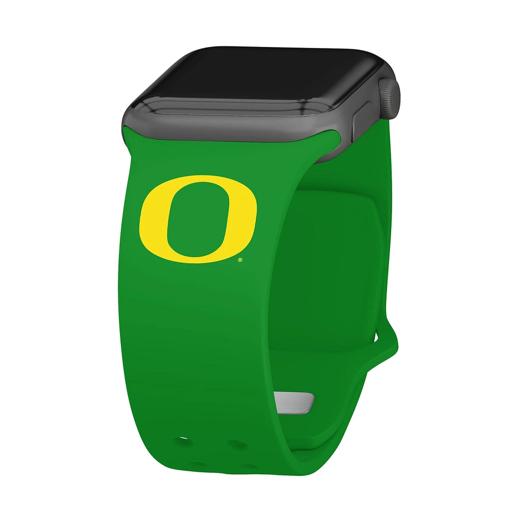 Green Oregon Ducks Logo Silicone Apple Watch Band