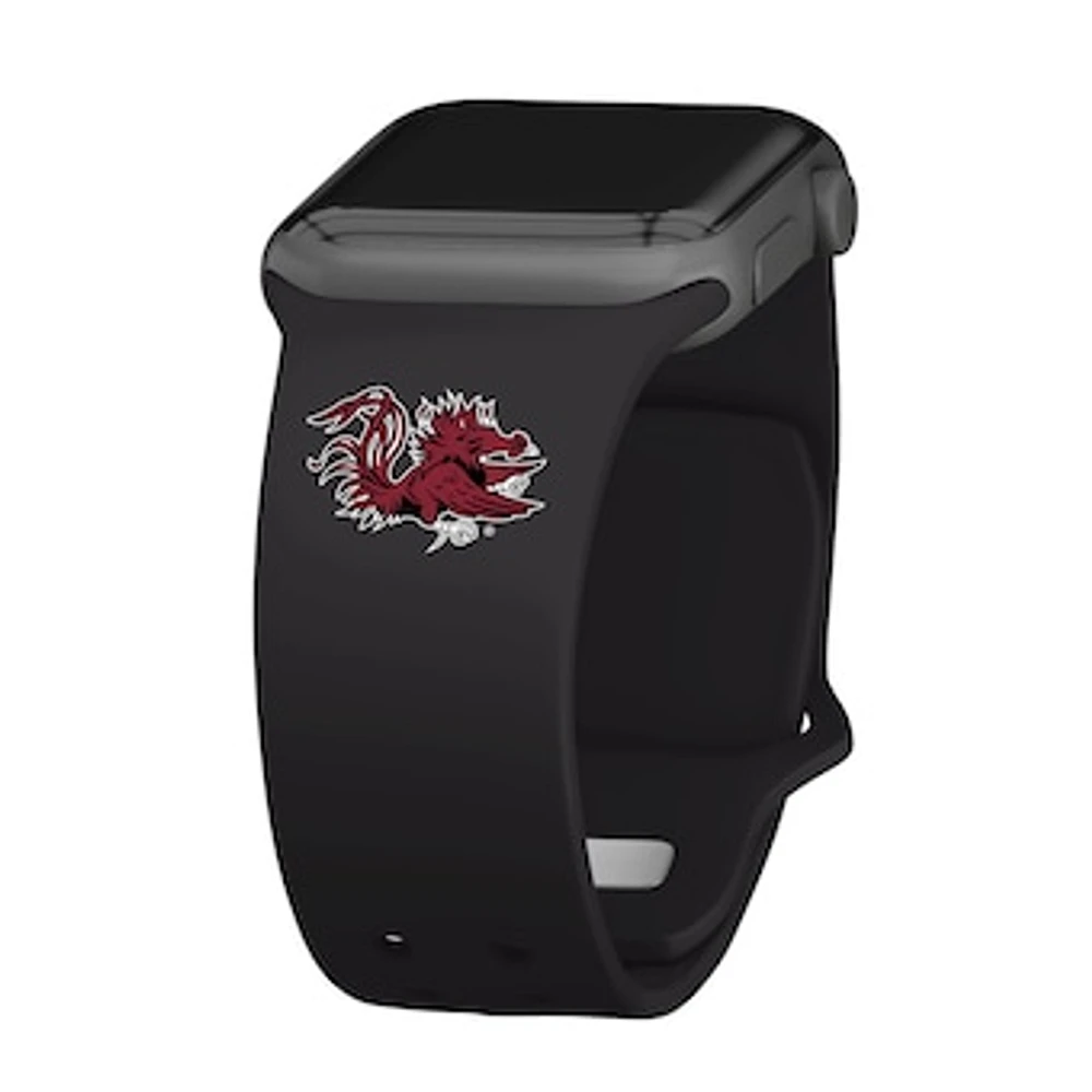 Black South Carolina Gamecocks Logo Silicone Apple Watch Band