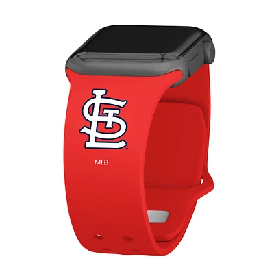 Red St. Louis Cardinals Logo Silicone Apple Watch Band