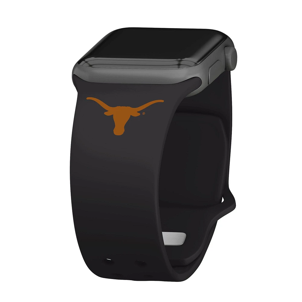 Black Texas Longhorns Logo Silicone Apple Watch Band
