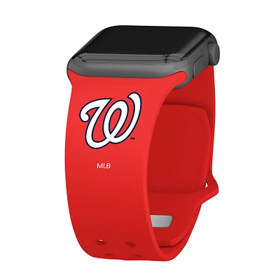 Red Washington Nationals Logo Silicone Apple Watch Band