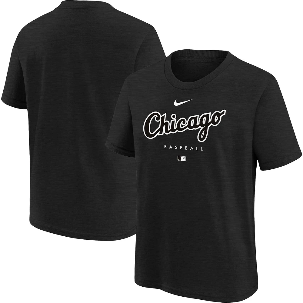 Youth Nike Black Chicago White Sox Authentic Collection Early Work Tri-Blend T-Shirt