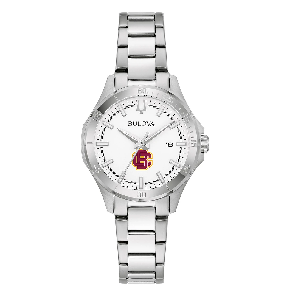 Women's Bulova Silver Bethune-Cookman Wildcats Stainless Steel Sport Classic Watch