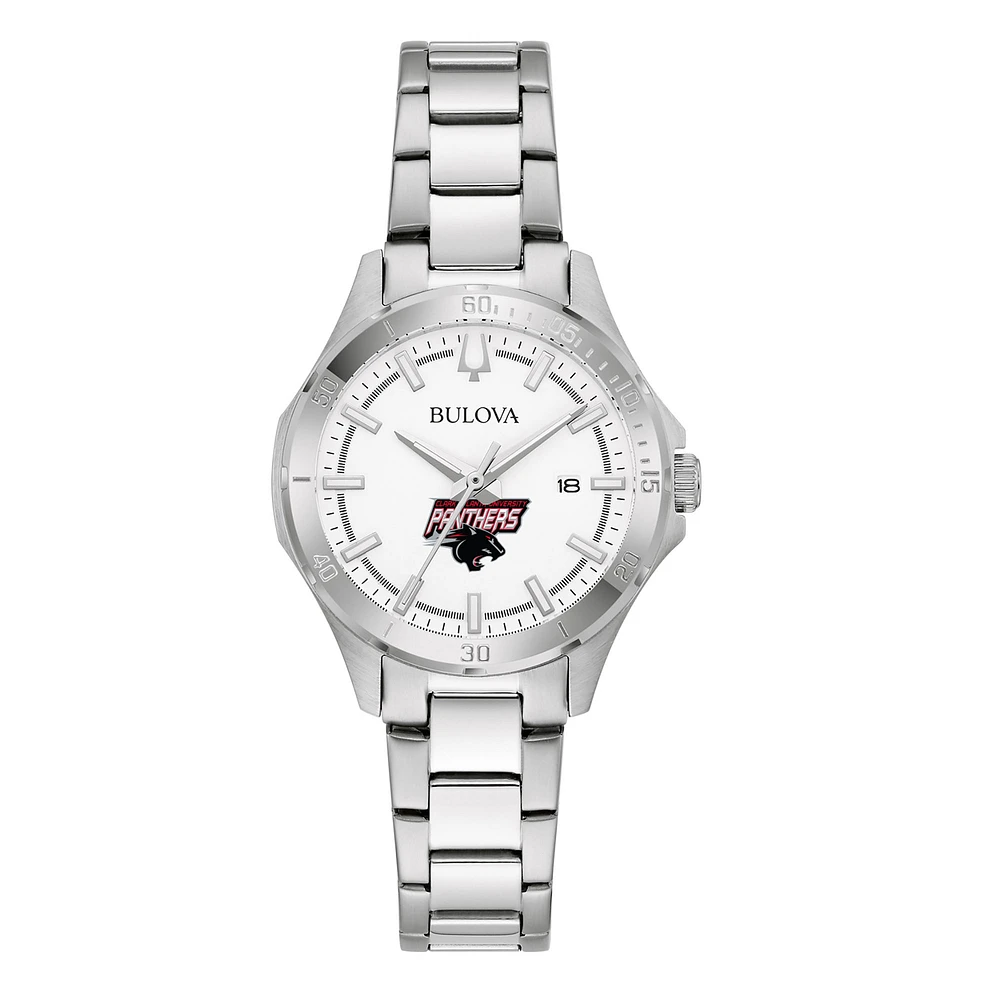 Women's Bulova Silver Clark Atlanta University Panthers Stainless Steel Sport Classic Watch