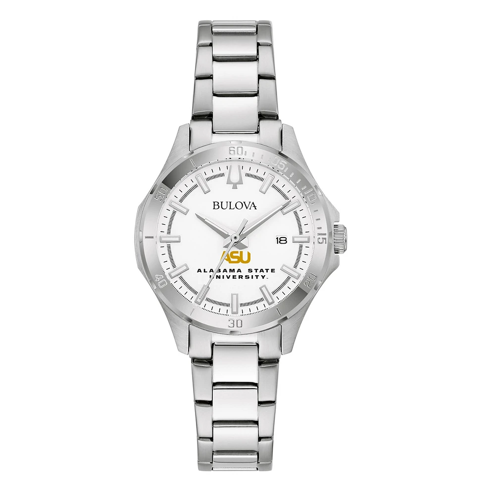 Women's Bulova Silver Alabama State Hornets Stainless Steel Sport Classic Watch