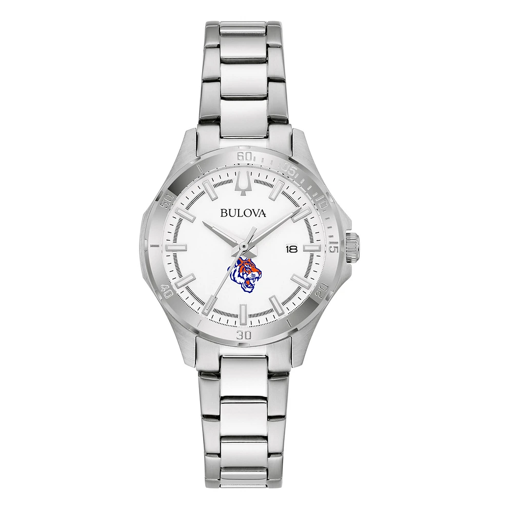 Women's Bulova Silver Savannah State Tigers Stainless Steel Sport Classic Watch