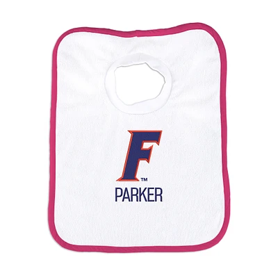 Newborn & Infant White/Orange Florida Gators Alternate Logo Personalized Bib