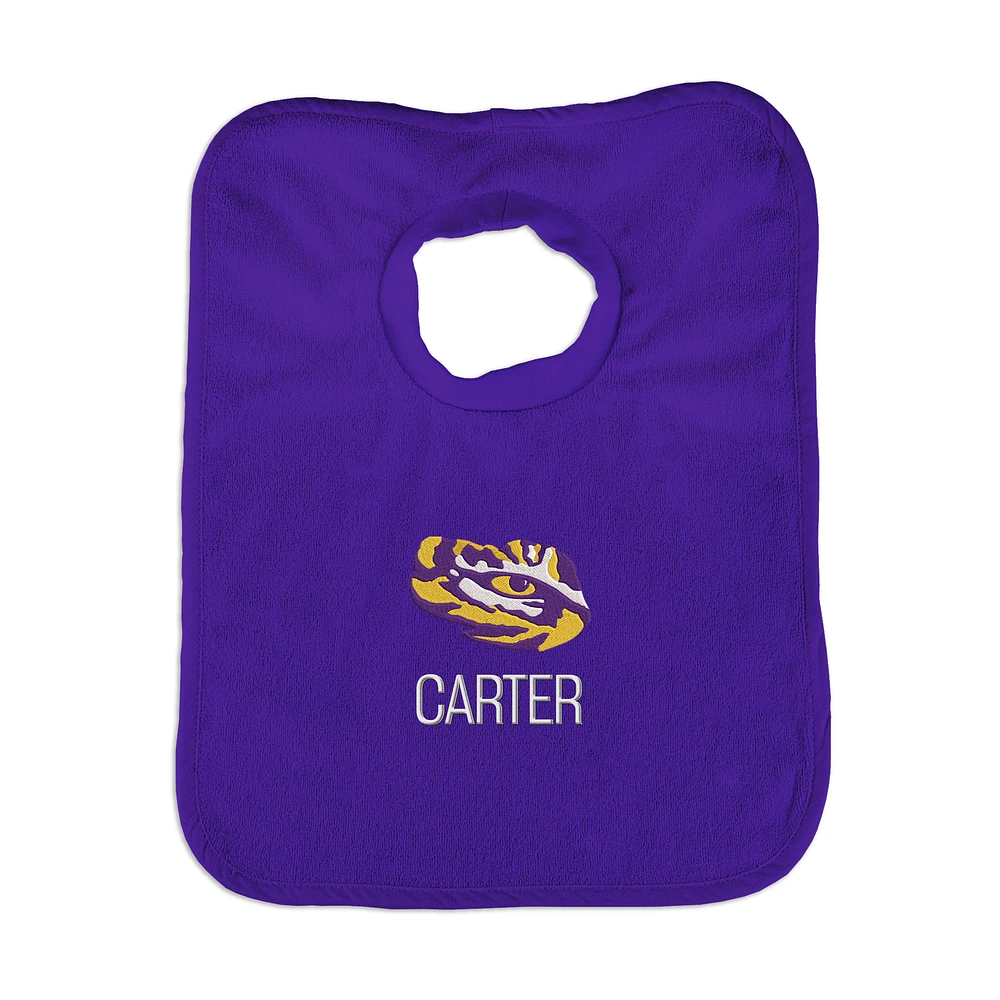 Newborn & Infant LSU Tigers Secondary Logo Personalized Bib