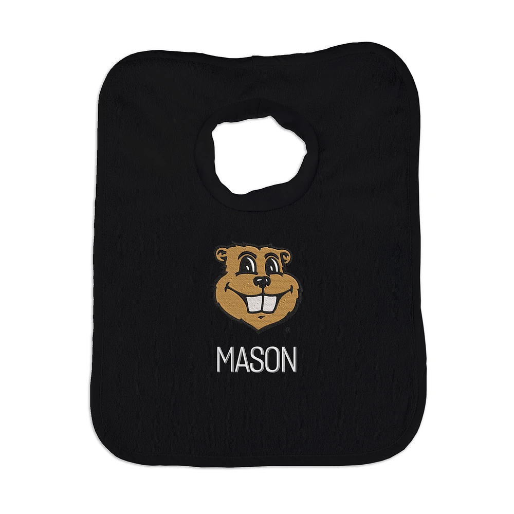 Newborn & Infant Black Minnesota Golden Gophers Personalized Bib