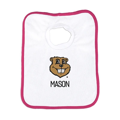 Newborn & Infant White/Maroon Minnesota Golden Gophers Personalized Bib