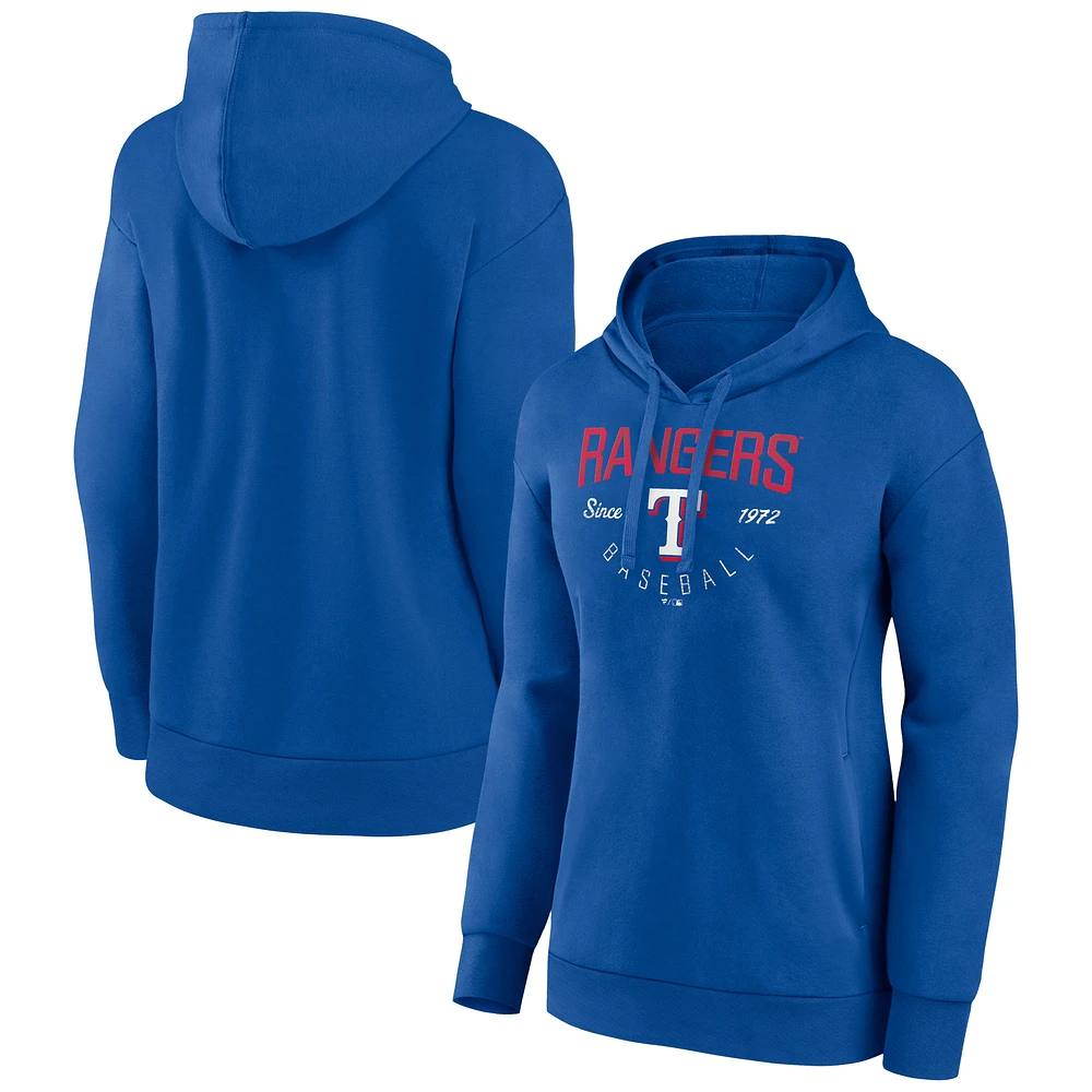 Women's Royal Texas Rangers Team Live For It Pullover Hoodie
