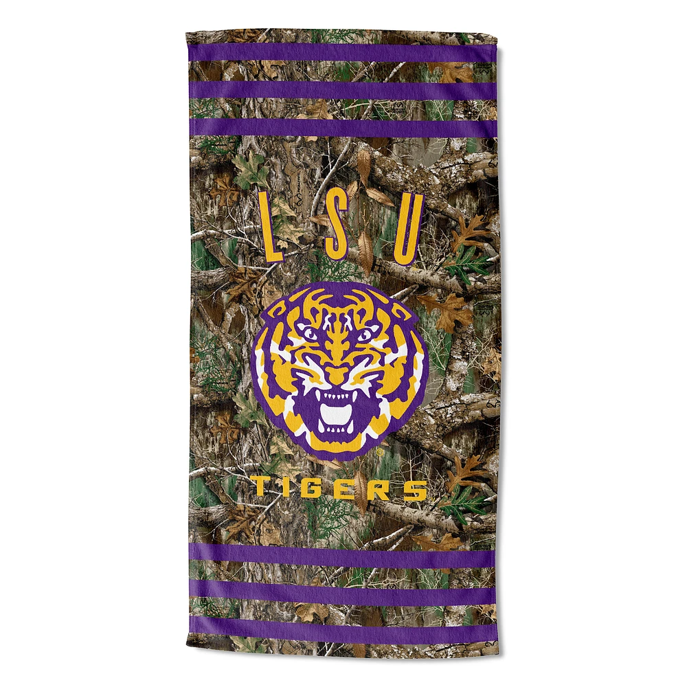The Northwest Group LSU Tigers 30"x 60" Three Stripes Beach Towel