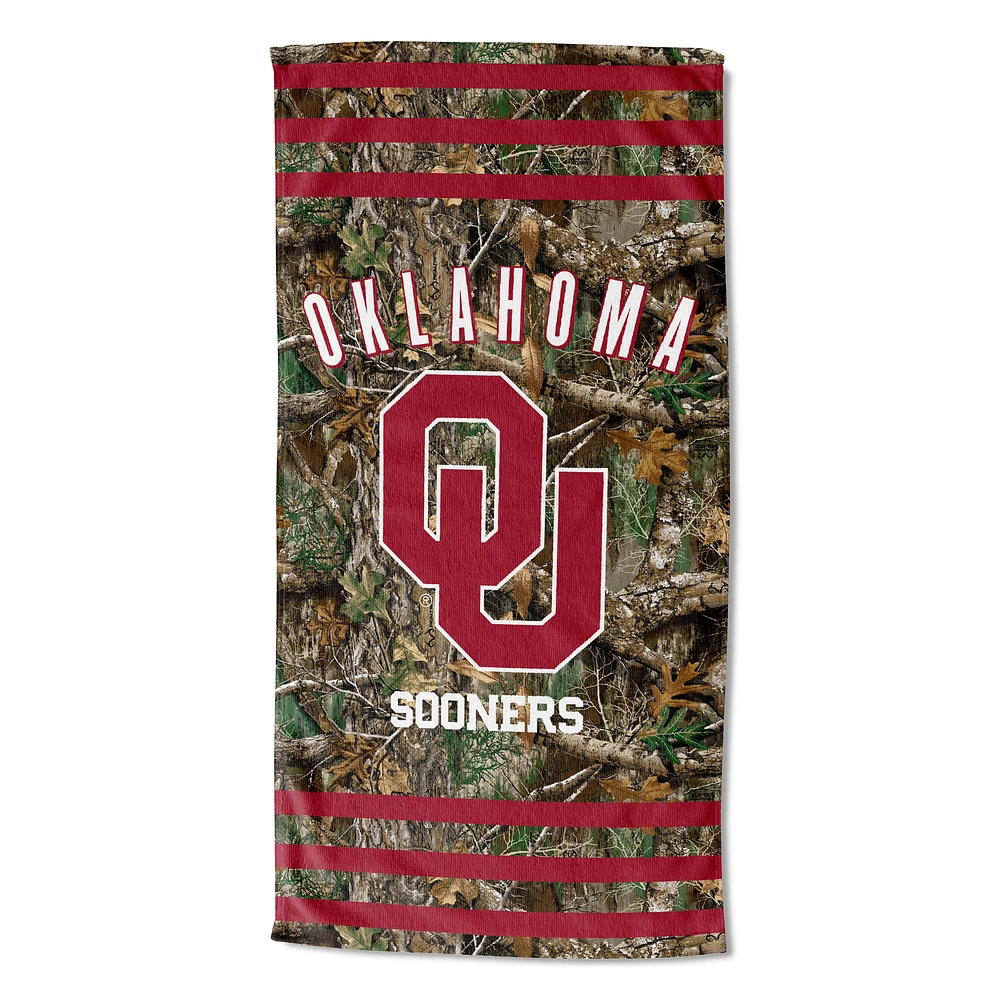 The Northwest Group Oklahoma Sooners 30"x 60" Three Stripes Beach Towel