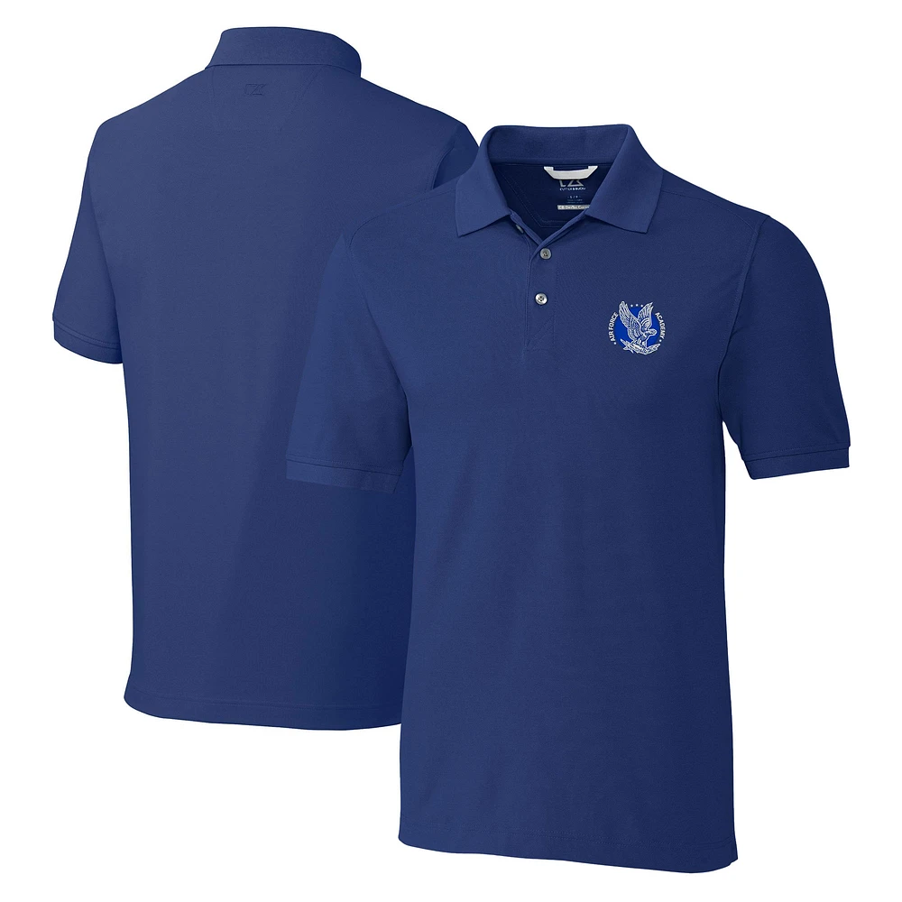Men's Cutter & Buck Royal Air Force Falcons Advantage Tri-Blend DryTec Pique Polo