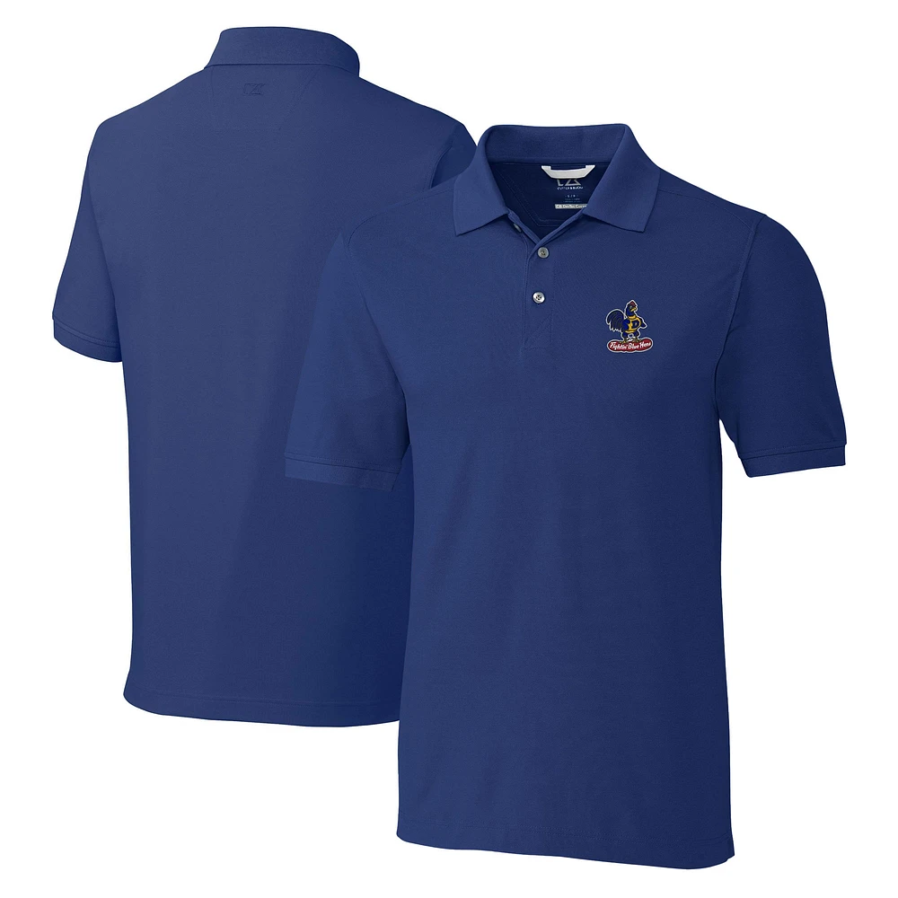 Men's Cutter & Buck Royal Delaware Fightin' Blue Hens Advantage Tri-Blend DryTec Pique Polo